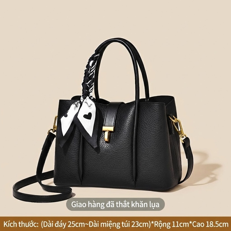Màu đen cổ điển [buộc khăn lụa và vận chuyển]