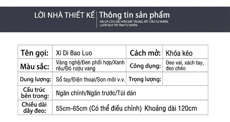 Túi Xách Nữ Đeo Vai/Đeo Chéo/Xách Tay Phong Cách Âu Mỹ Cổ Điển Da Bóng Sức Chứa Lớn Màu Vàng chi tiết 20