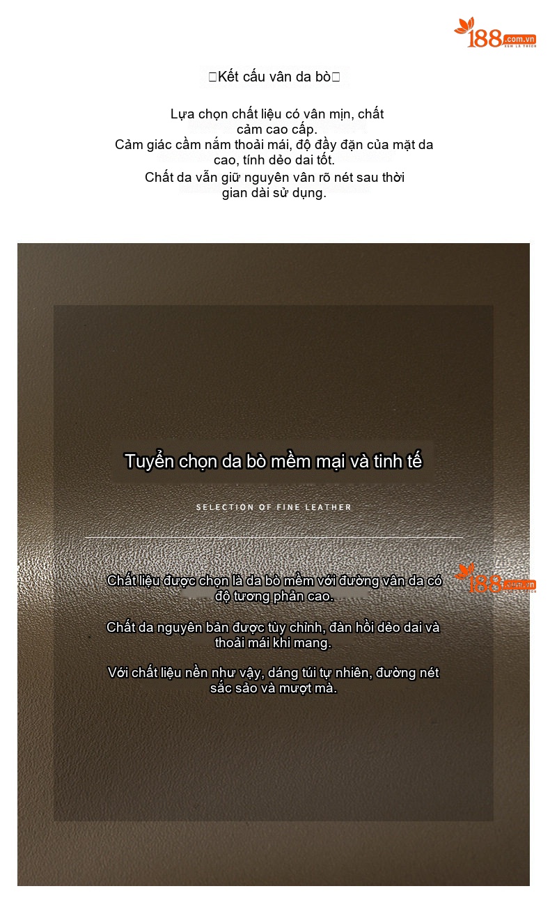 Túi Xách Nữ Đeo Vai/Đeo Chéo/Xách Tay Thiết Kế Hình Bán Nguyệt Da Bóng Màu Đen, Đỏ, Nâu, Xám chi tiết 14