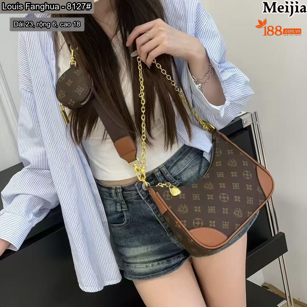 Túi Xách Nữ Đeo Vai/Kẹp Nách Da Bóng Thời Trang Màu Nâu chi tiết 2