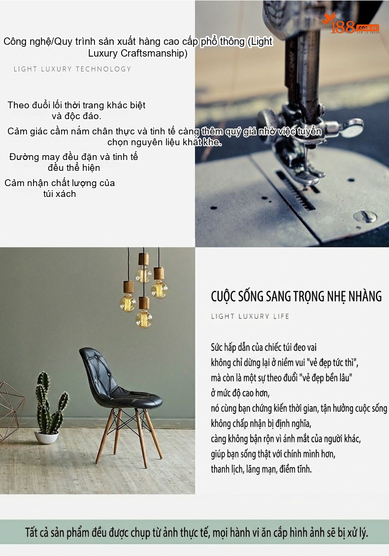 Túi Xách Nữ Đeo Vai/Kẹp Nách/Đeo Chéo/Xách Tay Pháp Form Baguette Da Bóng Màu Hồng, Đen, Nâu, Trắng... chi tiết 26