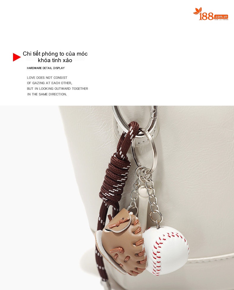 Túi Xách Nữ Đeo Vai Mini Kiểu Basket Da Bóng Thời Trang Màu Trắng Kem, Xanh Mint chi tiết 16
