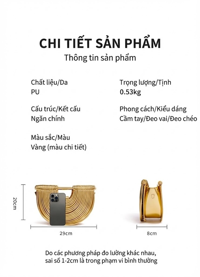 Túi Xách Nữ Handmade Tre Đan Hình Bán Nguyệt Độc Đáo Màu Xanh, Nâu, Đỏ chi tiết 6