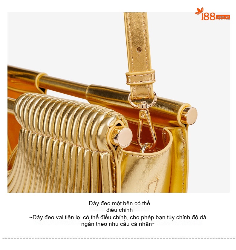 Túi Xách Nữ Handmade Tre Đan Hình Bán Nguyệt Độc Đáo Màu Xanh, Nâu, Đỏ chi tiết 9
