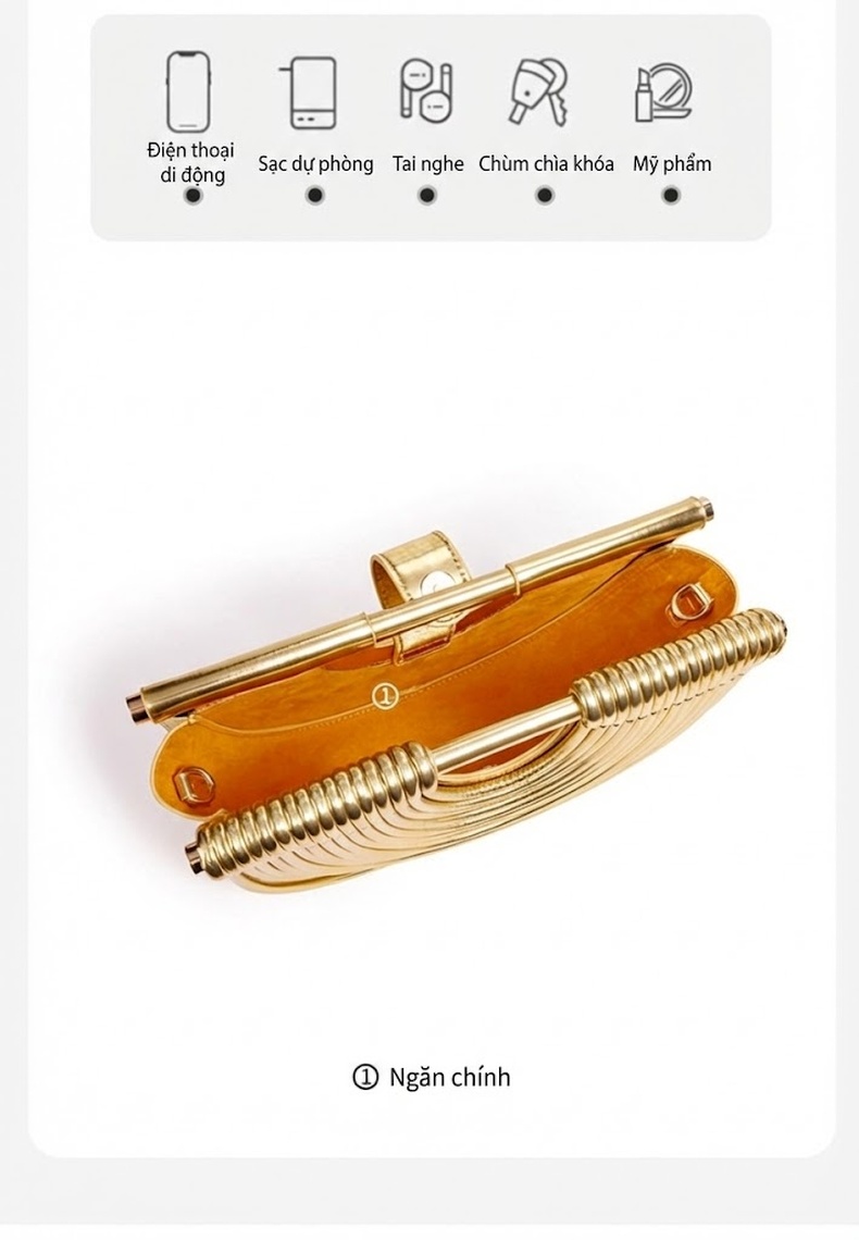 Túi Xách Nữ Handmade Tre Đan Hình Bán Nguyệt Độc Đáo Màu Xanh, Nâu, Đỏ chi tiết 12