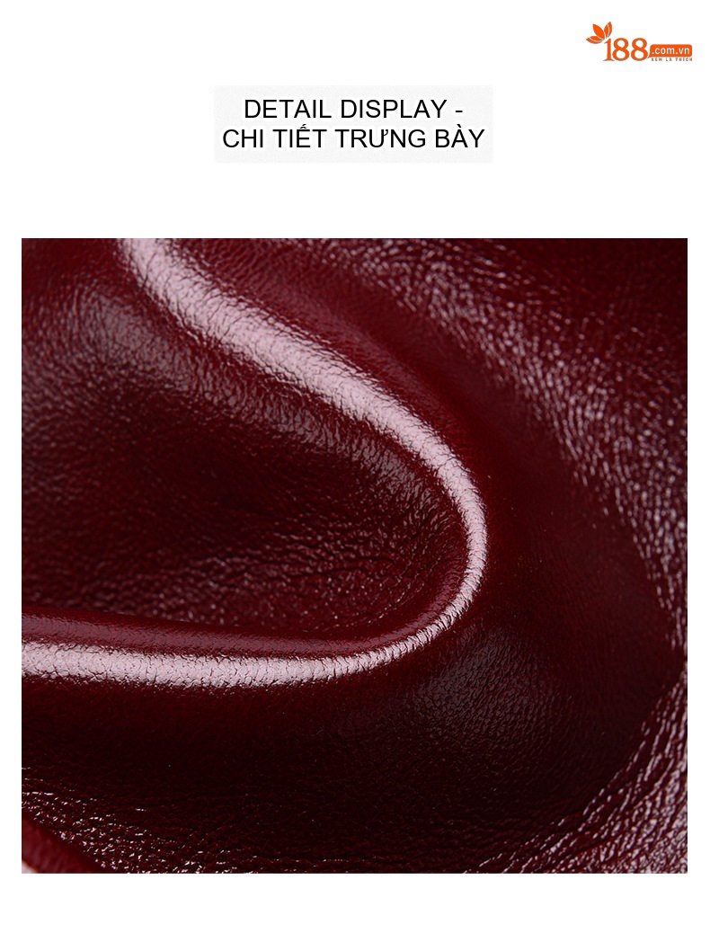 Túi Xách Nữ Hình Trụ Cầm Tay/Đeo Chéo Da Bóng Phong Cách Xuân Hè Màu Đỏ Rượu, Đen, Kem chi tiết 16
