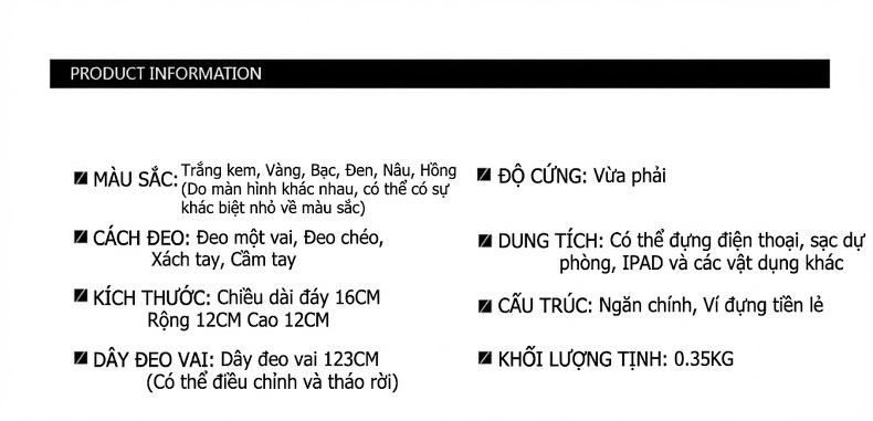 Túi Xách Nữ Mini Đan Thủ Công Quai Xách Tay Dây Đeo Chéo Bề Mặt Vải Dệt Màu Hồng, Vàng, Nâu chi tiết 1