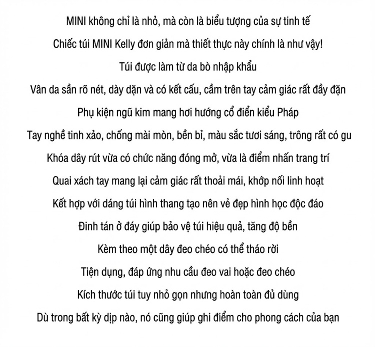 Túi Xách Nữ Mini Kelly Da Bò Đeo Chéo Đeo Vai Màu Trắng, Nâu, Hồng, Xám chi tiết 3