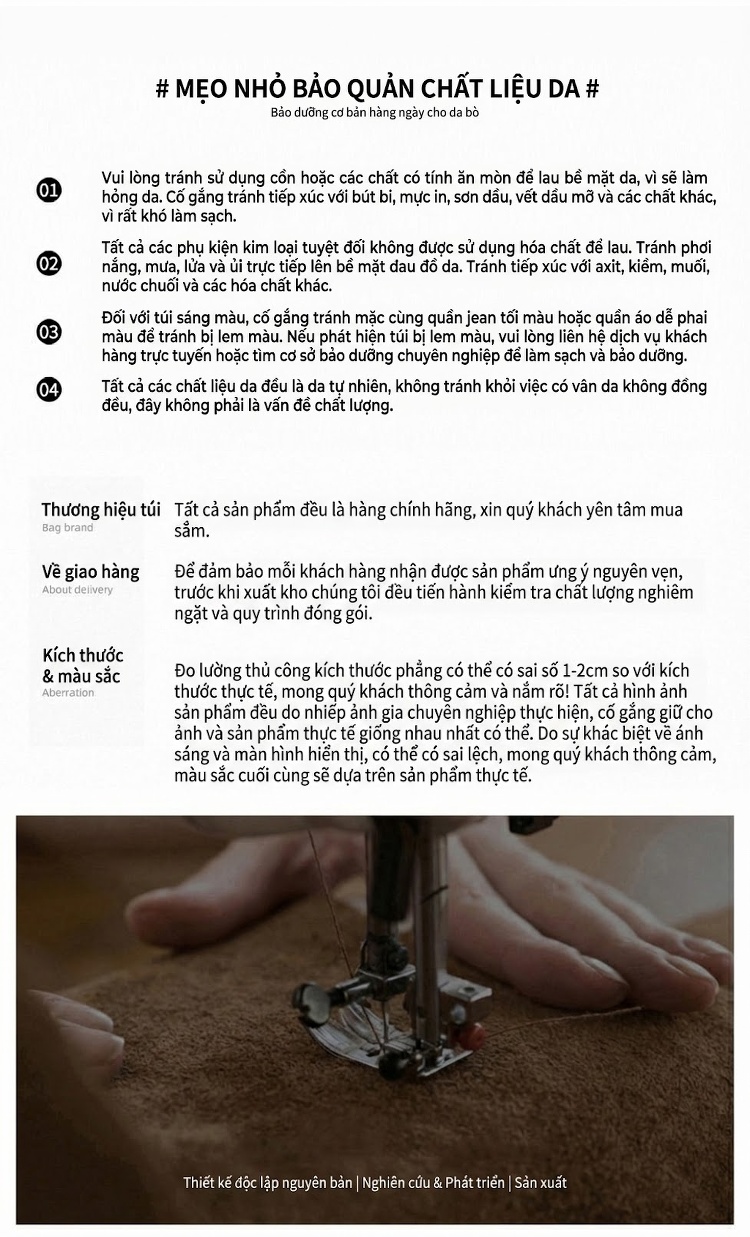 Túi Xách Nữ Mini Platinum Vải Bố Cao Cấp Thiết Kế Đơn Giản Đeo Vai, Xách Tay Màu Nâu, Trắng, Đen chi tiết 16