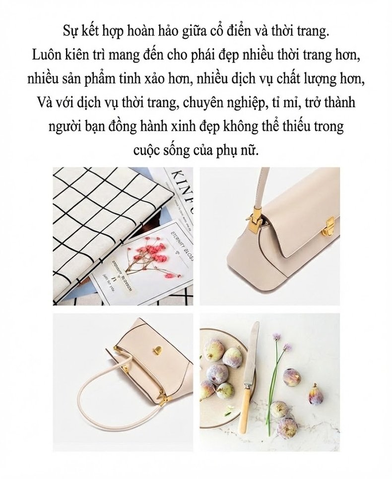 Túi Xách Nữ Thiết Kế Đơn Giản Túi Kẹp Nách Túi Đeo Vai Da Bóng Màu Đen, Kem, Nâu chi tiết 30