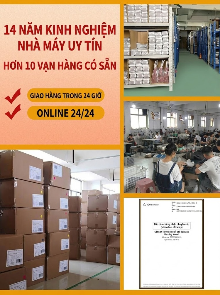 Túi Xách Nữ Vải Canvas Đeo Vai Đựng Vừa A4 Thời Trang Công Sở Màu Trắng Kem, Nâu chi tiết 1