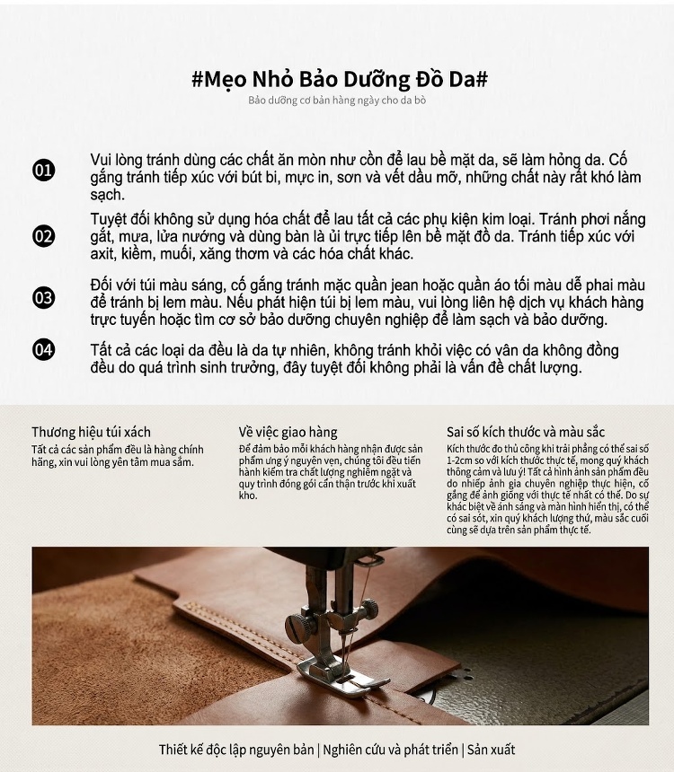 Túi Xách Nữ Vải Canvas Phối Da Đựng Đồ Cá Nhân Cỡ Lớn Du Lịch Đi Chơi Màu Trắng, Nâu chi tiết 18