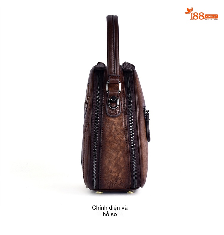 Túi Xách Tay/Đeo Chéo Nữ Da Bò Dập Nổi Hình Hươu Phong Cách Retro Màu Vàng, Xanh Lá, Nâu, Đỏ... chi tiết 7