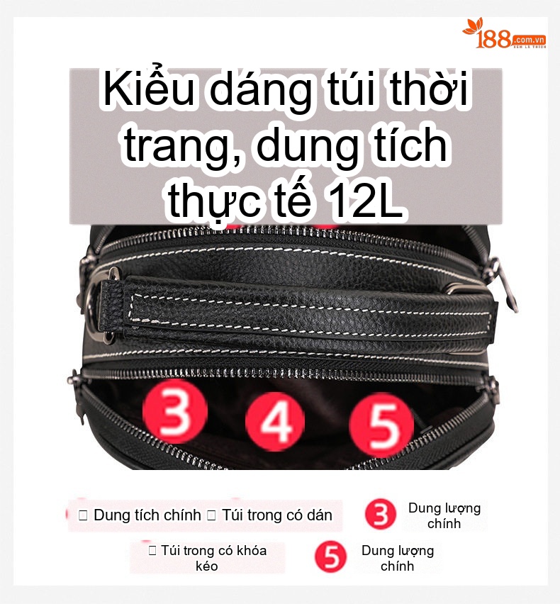 Túi Xách Tay/Đeo Vai Nữ Da Bò Vân Đan Chéo Nhỏ Gọn Màu Đen, Tím chi tiết 7