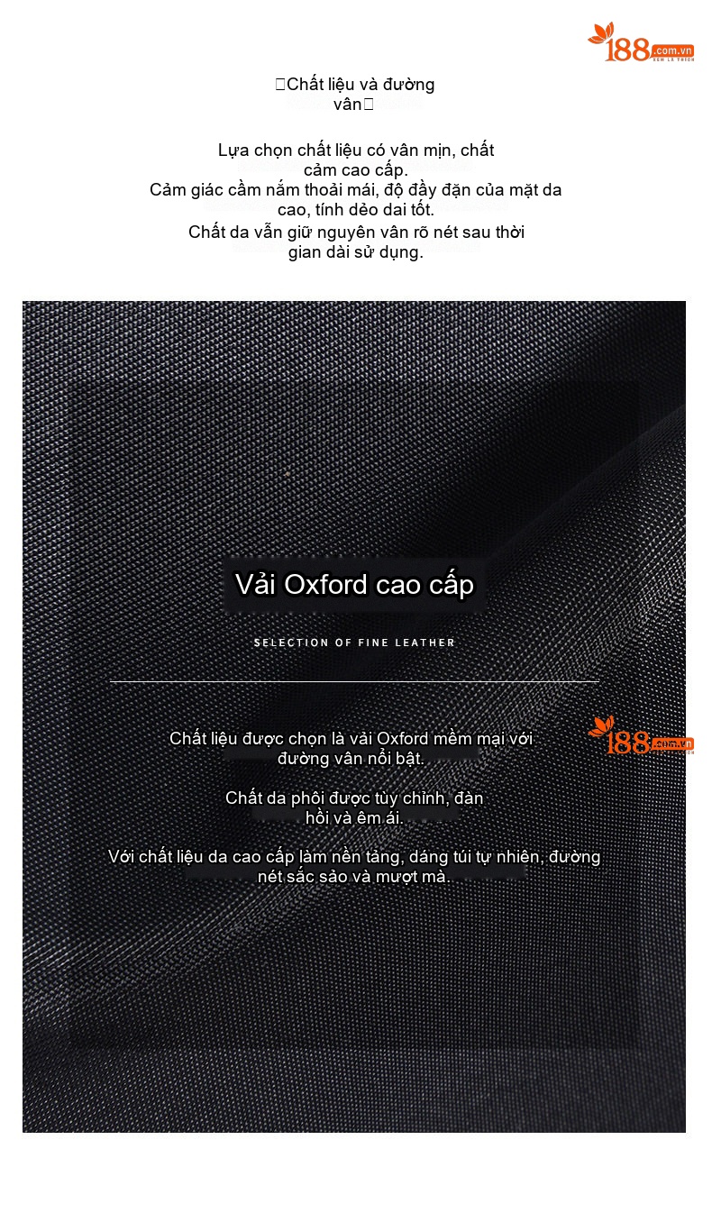 Túi Xách Tay Du Lịch Nylon Đa Năng Lớn Có Ngăn Phong Cách Tối Giản Màu Đen chi tiết 6