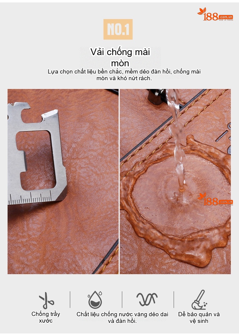 Túi Xách Tay Nam Công Sở Da Bóng Đựng Laptop Màu Nâu, Đen chi tiết 6
