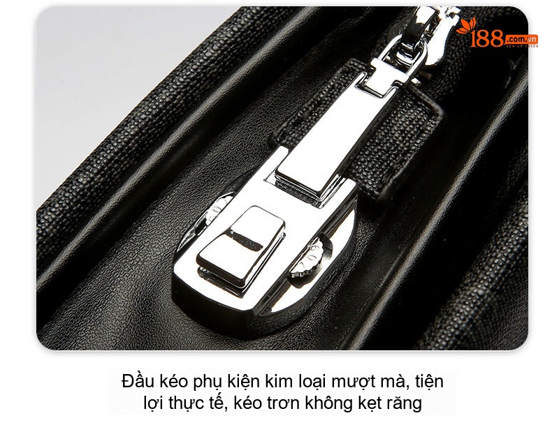Túi Xách Tay Nam Công Sở Khóa Mật Mã Chống Trộm Đựng Tài Liệu Màu Đen Xám chi tiết 32