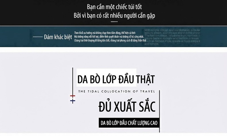 Túi Xách Tay Nam Da Bò Dáng Ngang Đựng Tài Liệu Công Sở Có Dây Đeo Chéo Màu Nâu chi tiết 3