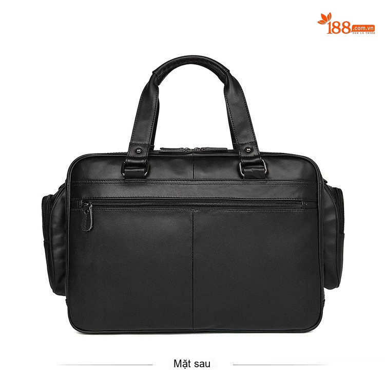 Túi Xách Tay Nam Da Thật Vintage Đựng Laptop 15.6 Inch Có Dây Đeo Chéo Phong Cách Công Sở Màu Nâu chi tiết 13