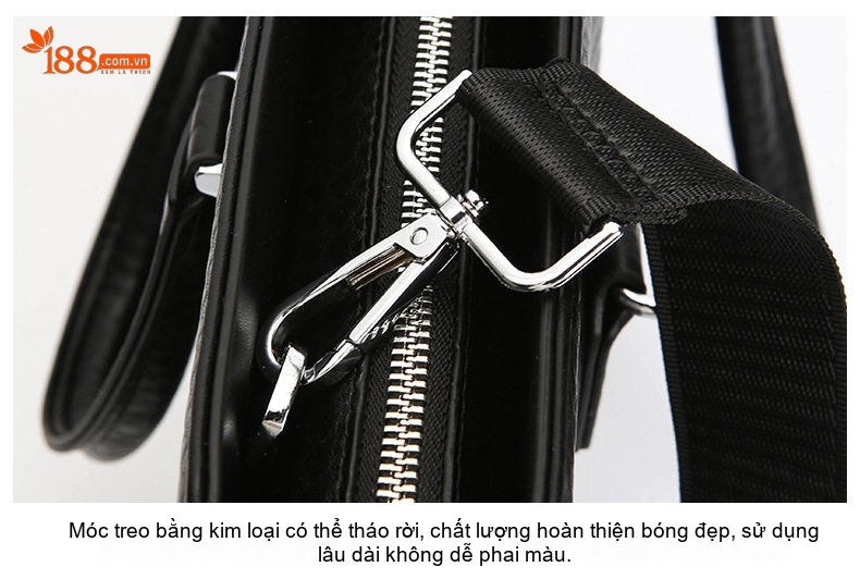 Túi Xách Tay Nam Khóa Mật Mã Chống Trộm Công Sở Đựng Tài Liệu Da Bóng Màu Đen, Nâu chi tiết 33