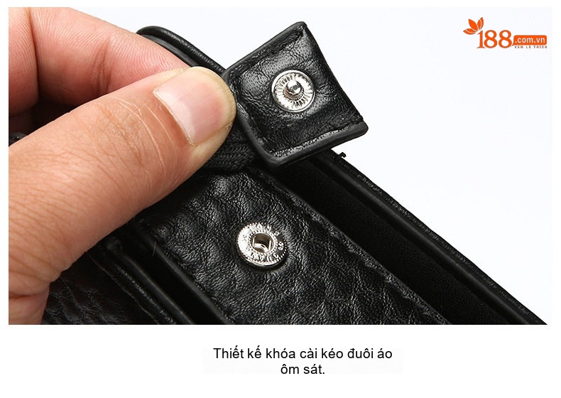 Túi Xách Tay Nam Khóa Mật Mã Chống Trộm Công Sở Đựng Tài Liệu Da Bóng Màu Đen, Nâu chi tiết 37