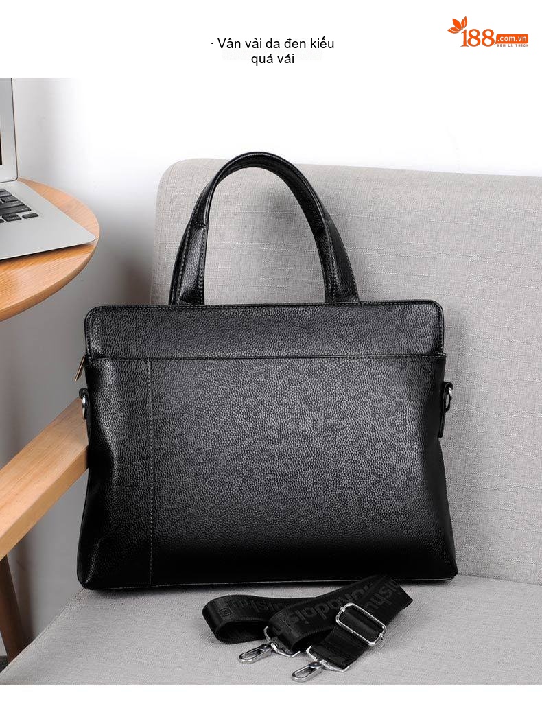 Túi Xách Tay Nam Vải Oxford Chống Nước Đựng Laptop Công Sở Đeo Chéo Màu Đen, Xanh Navy chi tiết 21