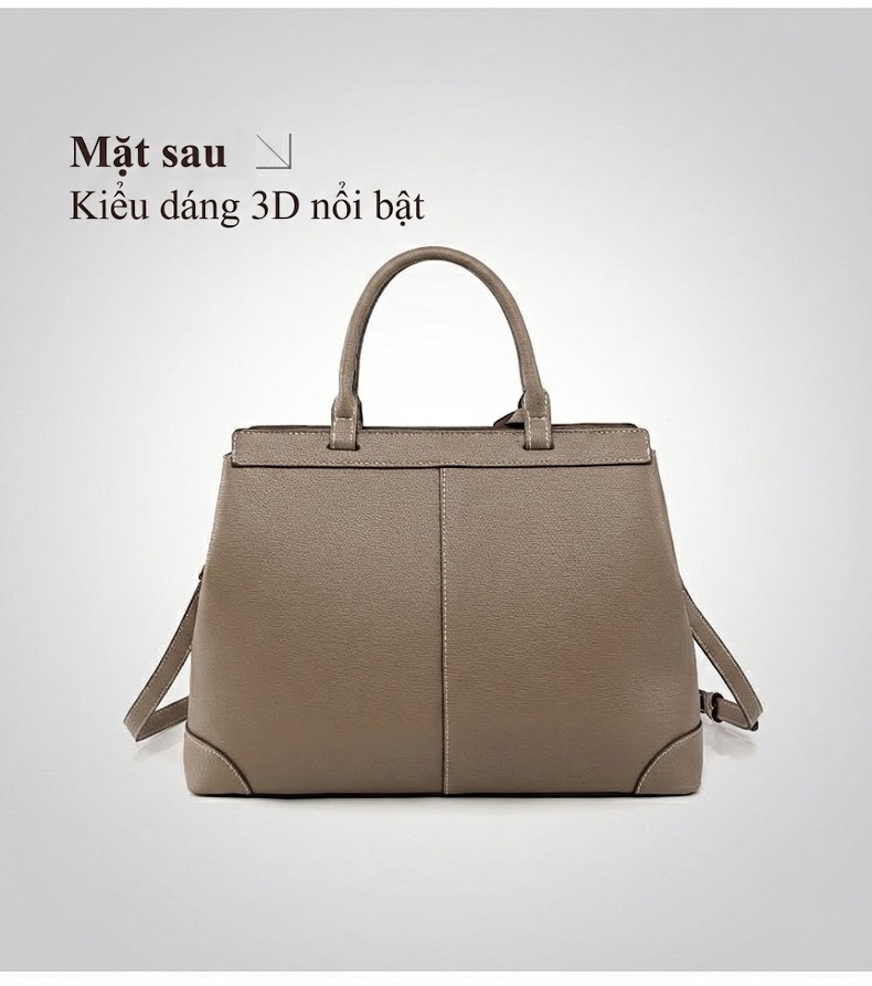 Túi Xách Tay Nữ Công Sở Da Mờ Lớn Đựng Laptop Màu Nâu, Đen, Đỏ chi tiết 21