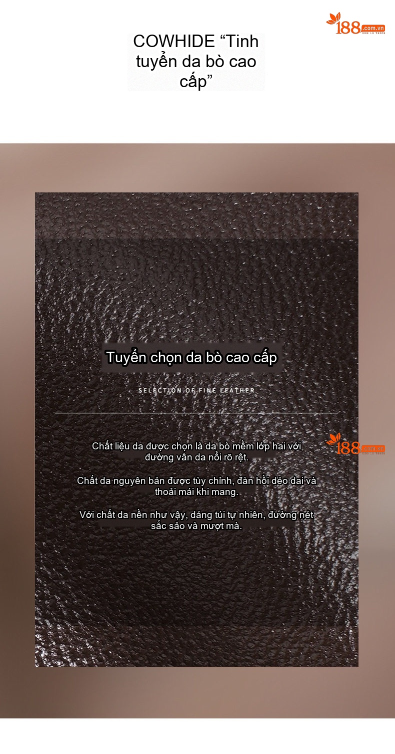 Túi Xách Tay Nữ Da Bò Kelly Rodeo Cao Cấp, Túi Tote Đeo Vai Đựng Vừa A4 Màu Nâu, Đen chi tiết 10