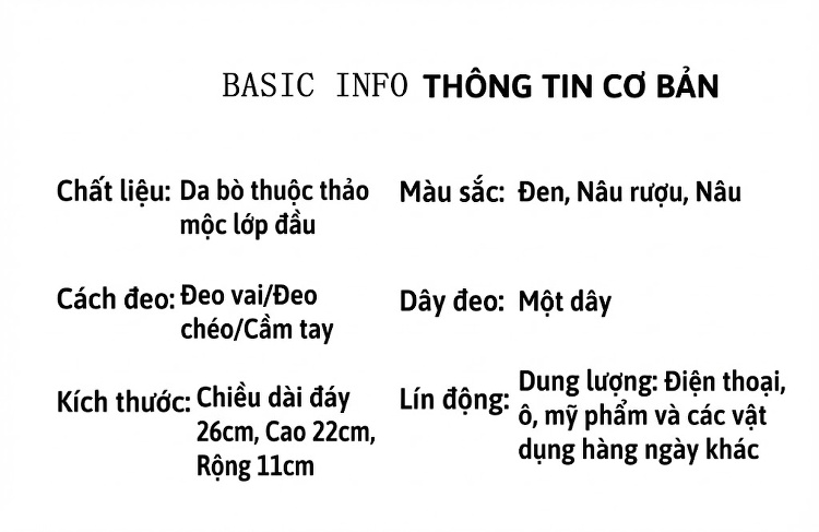 Túi Xách Tay Nữ Da Bò Lớn Đựng Tài Liệu Phong Cách Hàn Quốc Màu Nâu Đỏ, Đen chi tiết 2