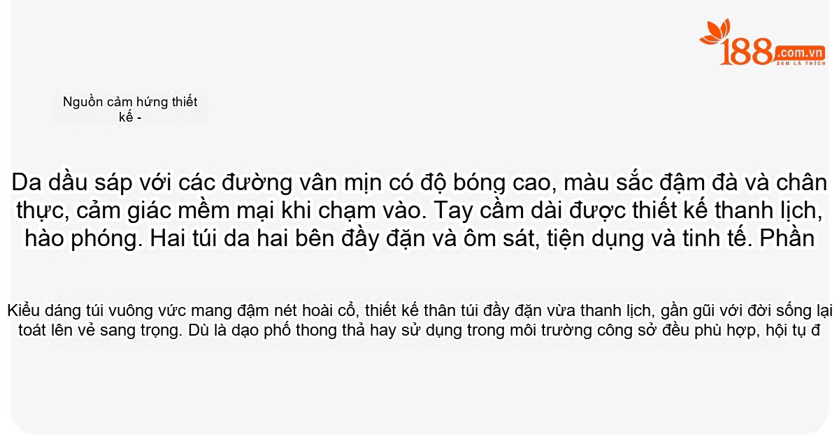 Túi Xách Tay Nữ Da Bò Mini Dáng Hộp Phom Cứng Cao Cấp Màu Đen, Đỏ, Nâu chi tiết 2