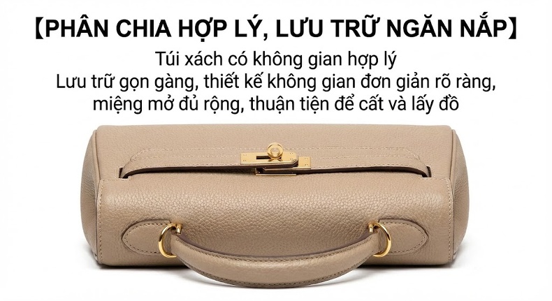 Túi Xách Tay Nữ Da Bò Phong Cách Toscana Dung Tích Lớn chi tiết 8