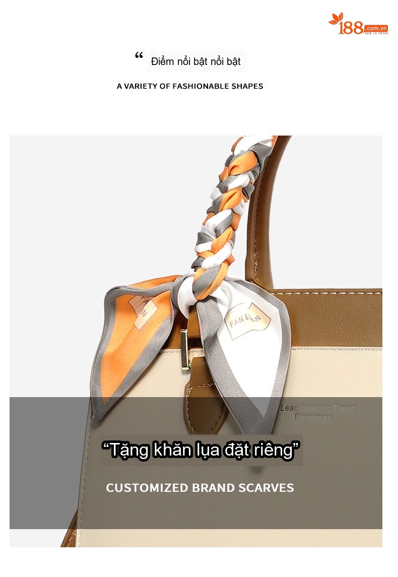 Túi Xách Tay Nữ Da Bóng Công Sở Thời Trang, Túi Tote Lớn Đeo Vai Đi Làm Màu Kem, Nâu chi tiết 5