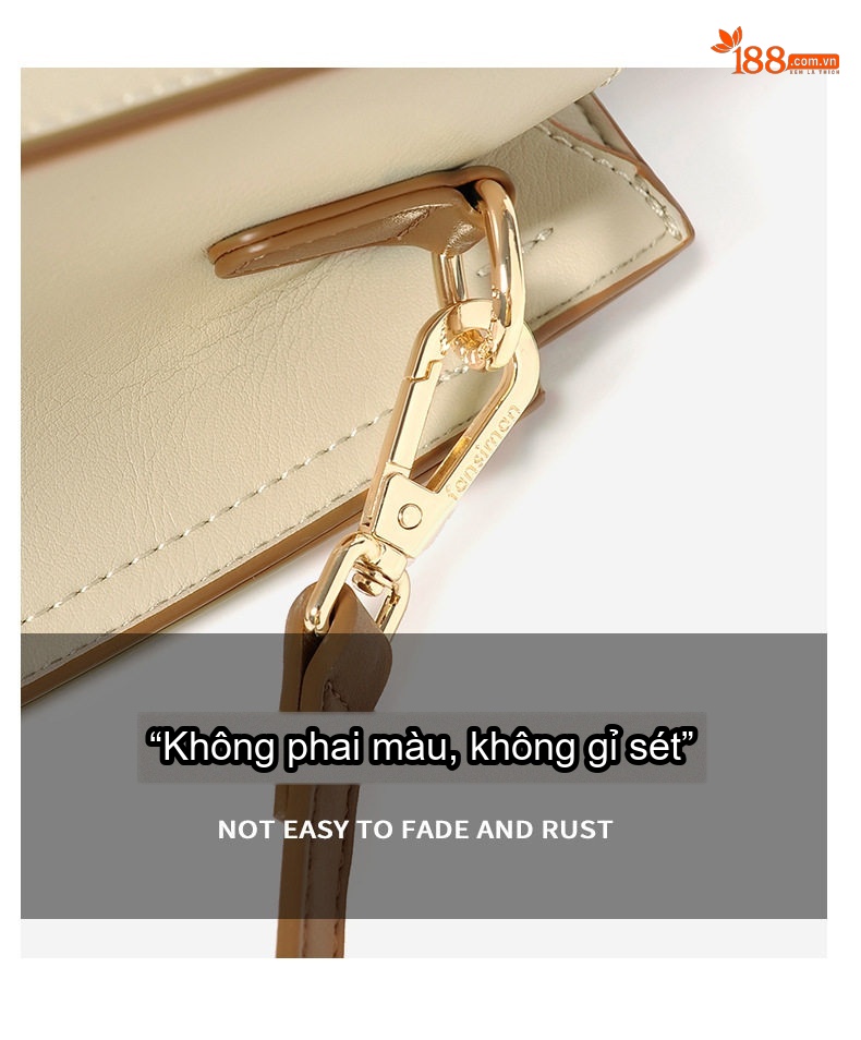 Túi Xách Tay Nữ Da Bóng Công Sở Thời Trang, Túi Tote Lớn Đeo Vai Đi Làm Màu Kem, Nâu chi tiết 6
