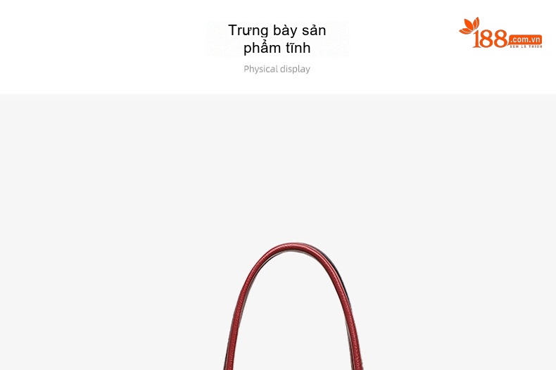 Túi Xách Tay Nữ Da Bóng Đeo Chéo Cao Cấp Phong Cách Quý Phái Màu Đỏ chi tiết 12
