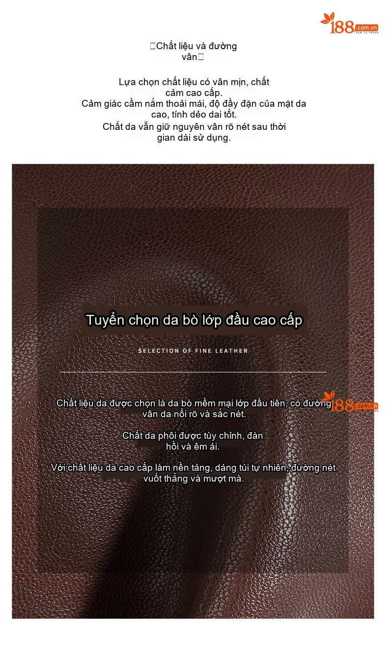 Túi Xách Tay Nữ Da Bóng Đeo Vai Cỡ Lớn Phong Cách Cổ Điển Màu Nâu, Đen, Kem... chi tiết 10