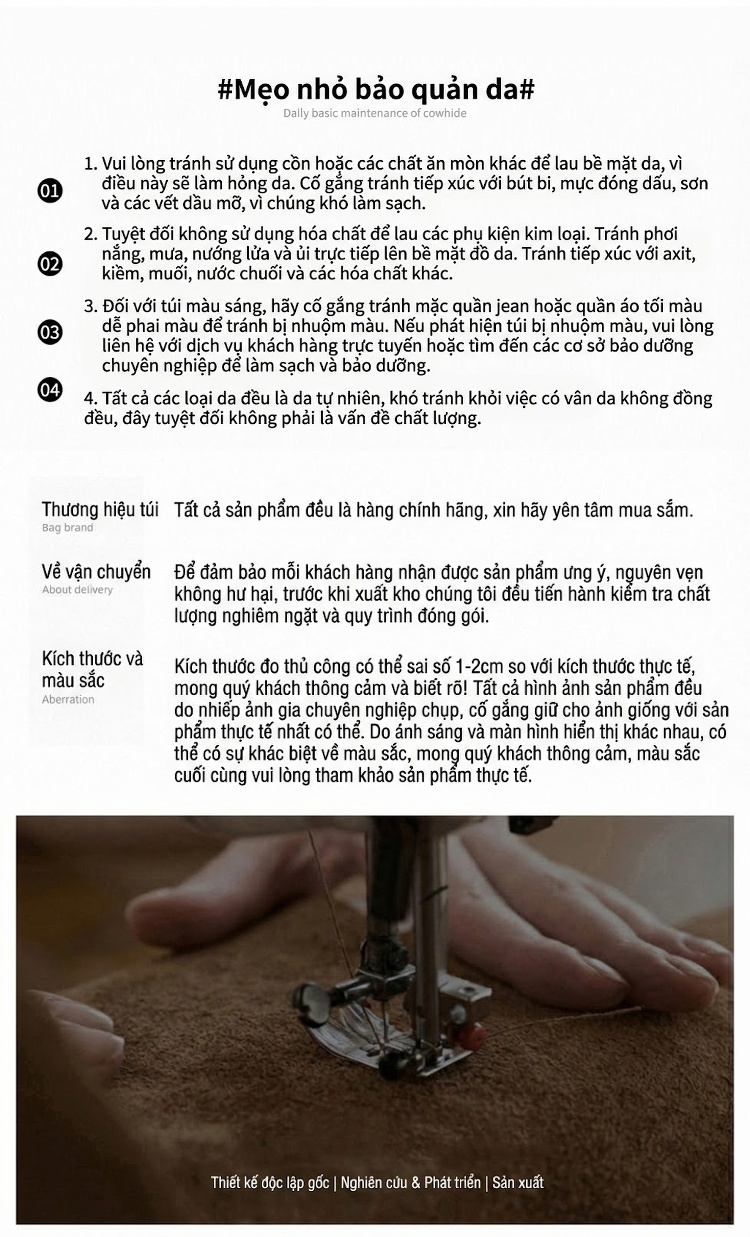 Túi Xách Tay Nữ Da Bóng Kiểu Dáng Ins Đeo Vai, Túi Đeo Chéo Màu Đen chi tiết 15