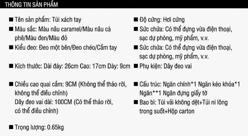 Túi Xách Tay Nữ Da Bóng Phom Vuông Nhỏ Gọn Đeo Chéo Phong Cách Retro Màu Đen, Đỏ, Nâu, Vàng... chi tiết 4