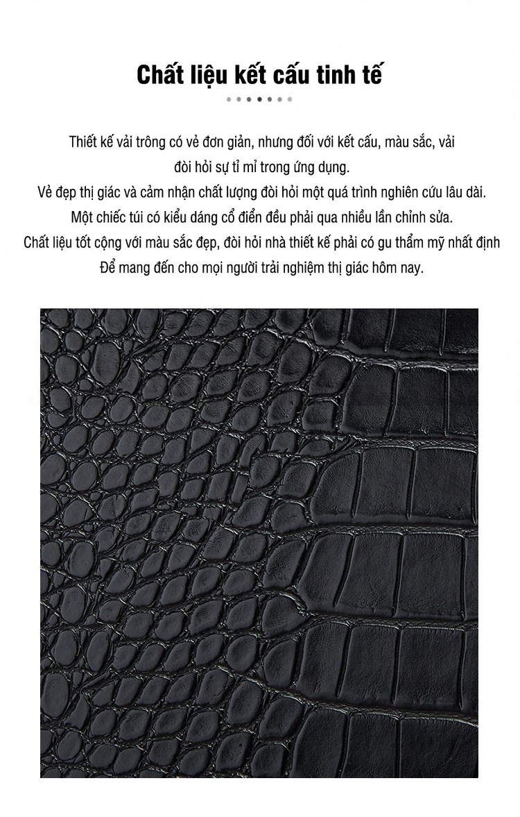 Túi Xách Tay Nữ Da Bóng Thiết Kế Sang Trọng Đeo Vai, Đeo Chéo Sức Chứa Lớn Màu Đen, Trắng, Nâu, Xám... chi tiết 2