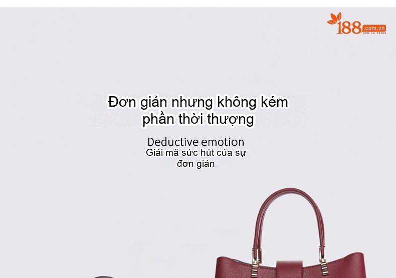 Túi Xách Tay Nữ Da Mềm Đeo Vai, Đeo Chéo Thời Trang Màu Đỏ, Xanh Navy, Đen... chi tiết 1
