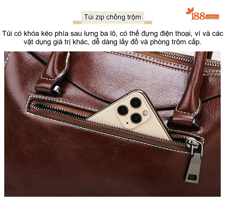 Túi Xách Tay Nữ Da Mềm, Túi Đeo Vai, Túi Đeo Chéo Sức Chứa Lớn Phong Cách Thời Trang Màu Đen, Nâu Đậm chi tiết 9