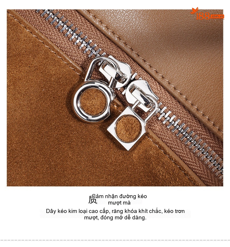 Túi Xách Tay Nữ Da Thật Boston Tote Bag Đeo Vai Đựng Được Nhiều Đồ Phong Cách Retro Màu Nâu, Nâu Đậm chi tiết 20