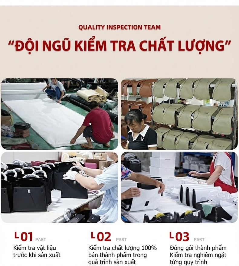 Túi Xách Tay Nữ Da Thật Đan Họa Tiết Công Sở Cao Cấp Màu Đen, Nâu, Kem chi tiết 34