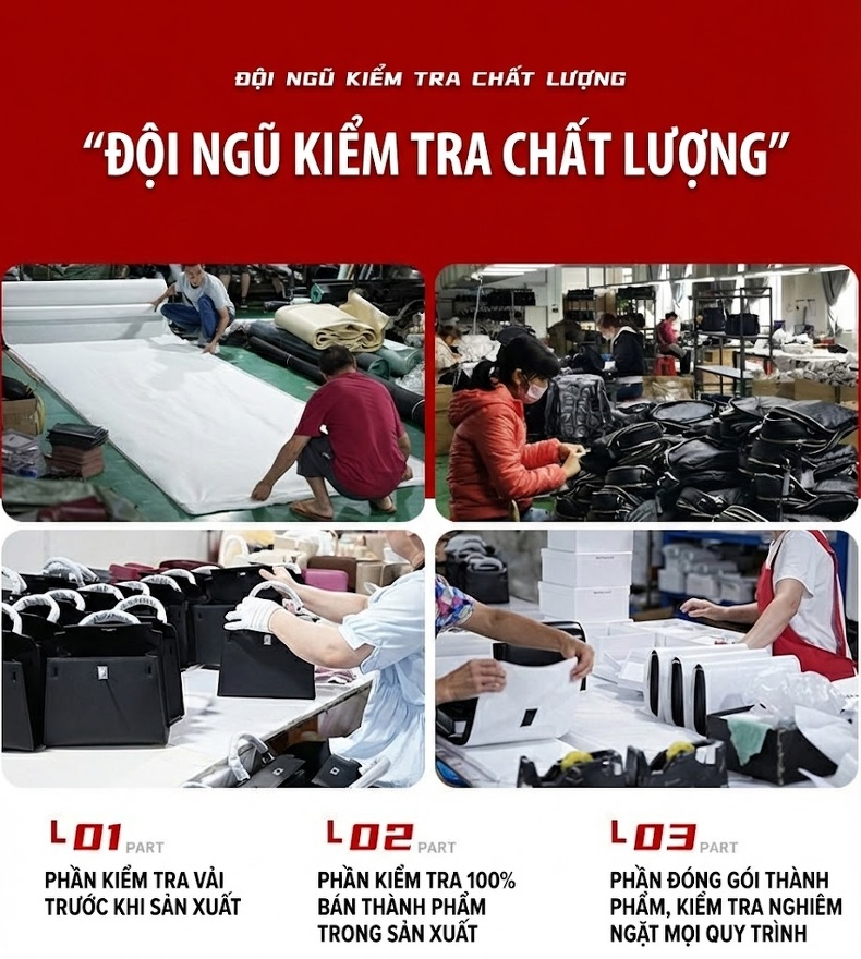 Túi Xách Tay Nữ Da Thật Đeo Chéo Dáng Thùng Phong Cách Công Sở Màu Nâu, Đen chi tiết 32