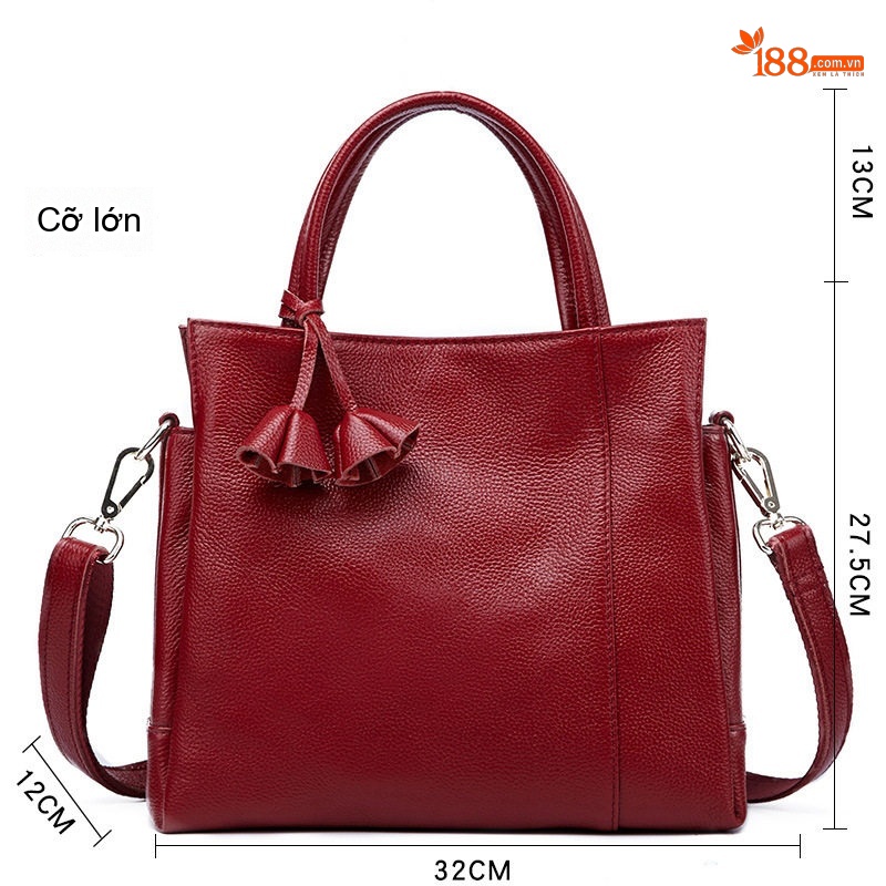 Cỡ lớn màu đỏ rượu (Hoa văn phẳng)