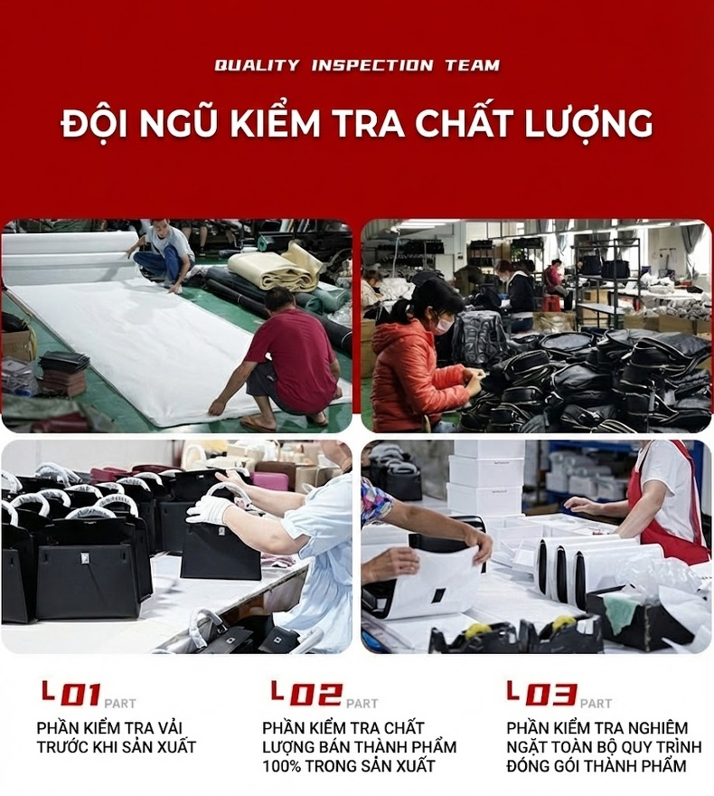 Túi Xách Tay Nữ Da Thật Đeo Vai Phong Cách Công Sở Màu Trắng Kem, Xám chi tiết 33