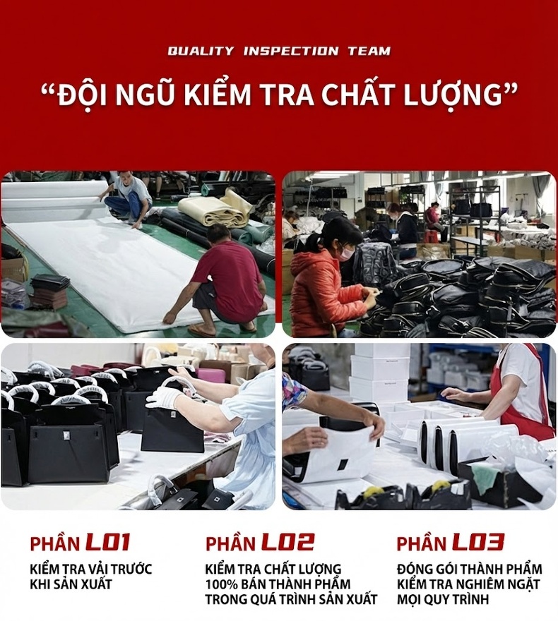 Túi Xách Tay Nữ Da Thật Kelly Cao Cấp Đeo Chéo Sức Chứa Lớn Màu Nâu, Trắng, Xám chi tiết 22