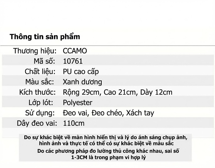 Túi Xách Tay Nữ Da Vân Cá Sấu Form Lớn Đeo Vai, Đeo Chéo Màu Xanh chi tiết 6