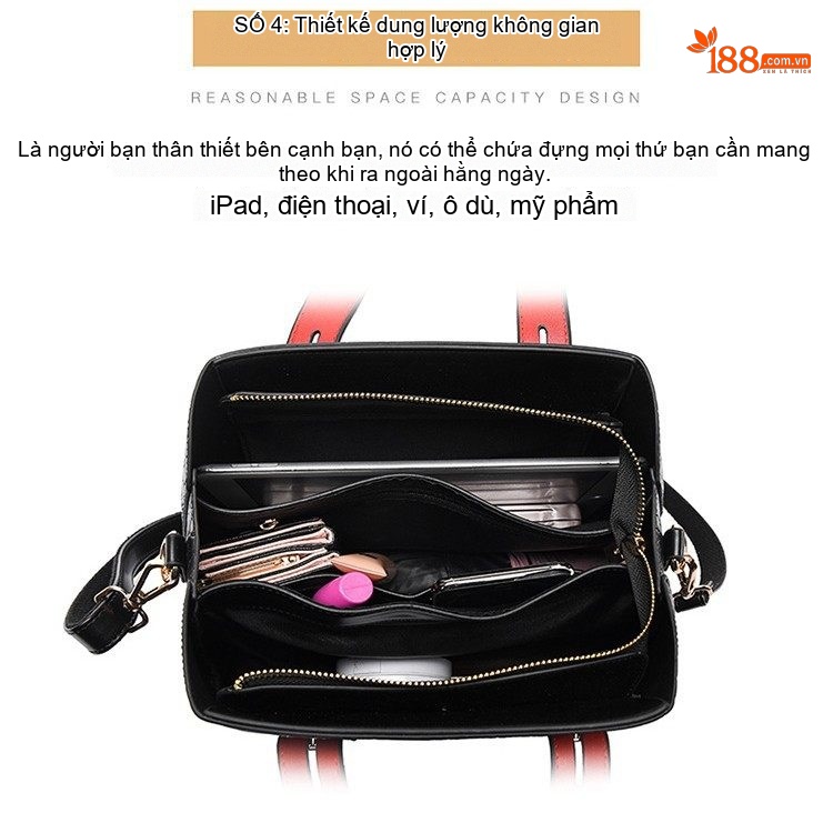 Túi Xách Tay Nữ Da Vân Rắn Lớn Thời Trang Công Sở Cao Cấp Màu Đen