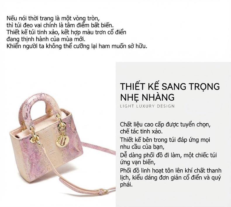 Túi Xách Tay Nữ Dáng Hộp Vân Rắn Dập Nổi Phong Cách Âu Mỹ Màu Trắng, Xanh, Đen, Hồng... chi tiết 33