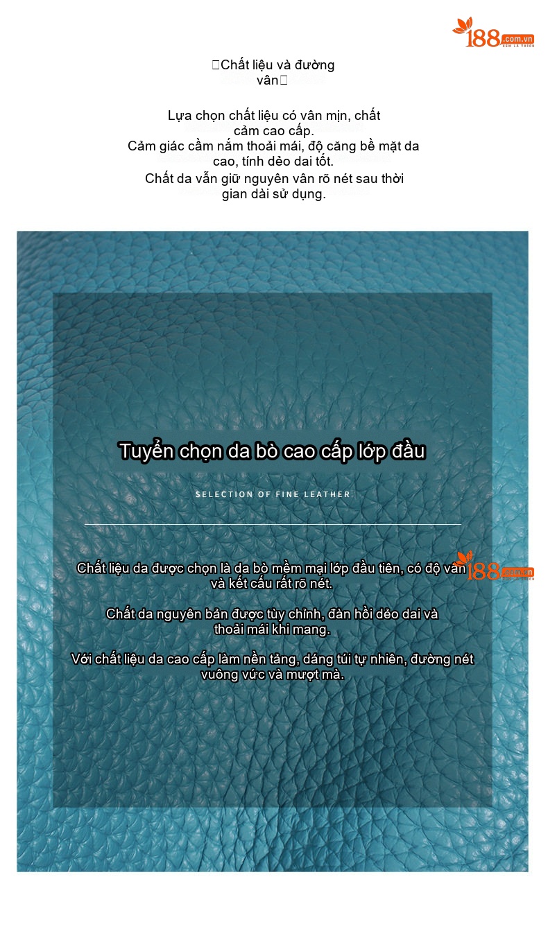 Túi Xách Tay Nữ Dáng Trống Tiểu Thư Phong Cách Hàn Quốc Da Mờ Màu Xanh, Xám, Hồng chi tiết 10